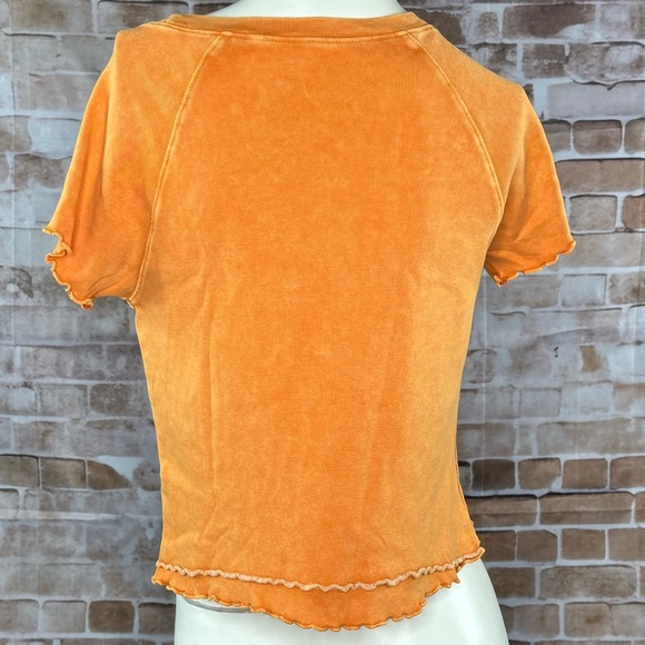 Sinful By Affliction Catherine Short Sleeve Orange Crop Top - NWT - Picture 8 of 10